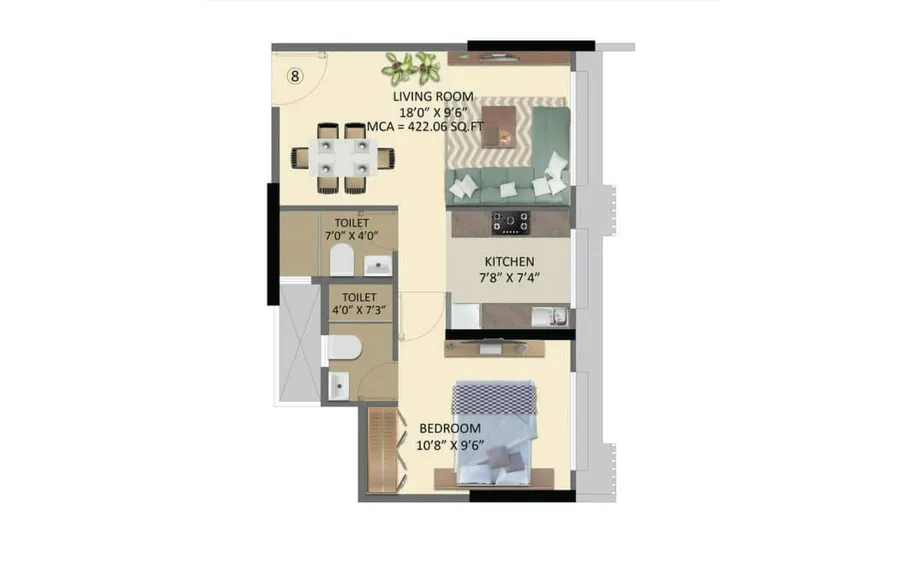 1 bhk flat for sale in goregoan